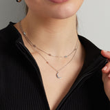 Moon & Star Ketting Zilver