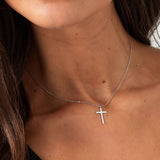 Cross Charm Necklace Gold