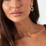 Cross Charm Necklace Gold