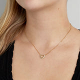 Diamond Heart Ketting Zilver