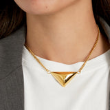 Triangle Love Necklace Gold