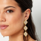 Beautiful Black Clovers Earrings Gold