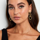 Graceful Heart Earrings Gold