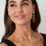 Graceful Heart Earrings Gold