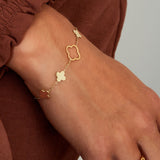 Big Clovers Armband Zilver