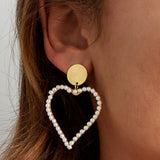 Heart of Pearls Earrings Gold