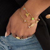 Charm-Armband „Color Splash“ in Gold