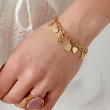 Charm-Armband „Heiliges Leben“ in Gold