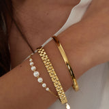 Link Bangle Bracelet Gold