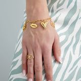 Charm-Armband „Blumenliebhaber“ in Gold