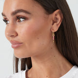 Love on Top Charm Earrings Pink/Gold