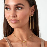 Long Bow Earrings Gold