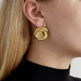 Twizzle Wave Earrings Gold