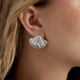 Shell Shimmer Earrings Silver