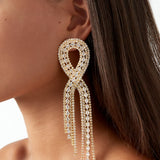 Shimmering Ribbon Oorbellen Zilver