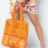 Tote Bag Crochet White Paper