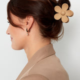 Hair clip Flower Camel Brown