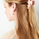 Hair Clip Rounds Party Matte Beige Large