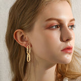 Chained Cycles Earrings Gold