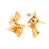 Swirly Gold Earrings Gold