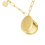 Chain Coin &amp; Good Luck Necklace Gold