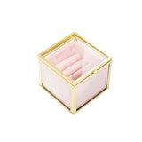 Glass Rings Display Gold &amp; Pink