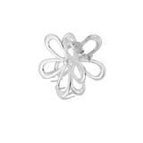 Hair clip Open Flower Silver