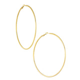 Basic Hoops Big Earrings Gold