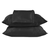 Satin Duvet Cover Set Black 200x200/220