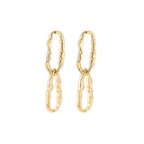 Chained Cycles Earrings Gold