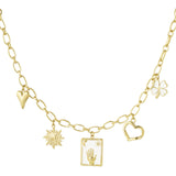 Charm Raise Your Hand Necklace Gold