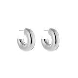 Chunky Rounds Earrings Silver