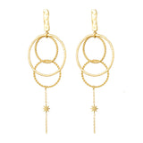 Circles &amp; Star Earrings Gold