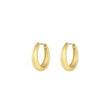 Classy Oval Hoops Earrings Gold