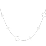 Clovers All Over Necklace Silver