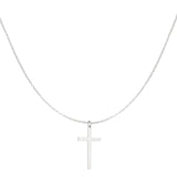 Cross Charm Ketting Zilver