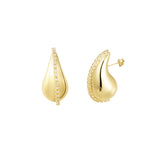 Drop with Stones Earrings Gold