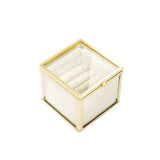 Glass Rings Display Gold & Off-White