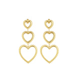 Graceful Heart Earrings Gold