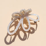 Hair clip Butterfly Pearl White