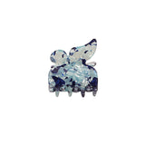 Hair Clip Butterfly Shaped Marble Navy Blue