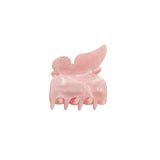 Hair Clip Butterfly Shaped Marble Soft Pink