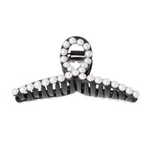 Hair clip Elegant Black Swirl Pearl