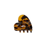 Hair clip Heart Shaped Tortoise Brown/Black