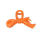 Hair clip Matte Curly Bow Orange