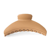 Hair Clip Matte Half Moon Camel Brown