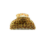 Hair clip Oval Leopard Brown