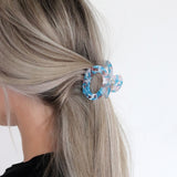 Hair Clip Round Multi Blue