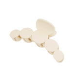 Hair Clip Rounds Party Matte Beige Large