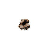 Hair Clip Small Round Taupe Brown Spots